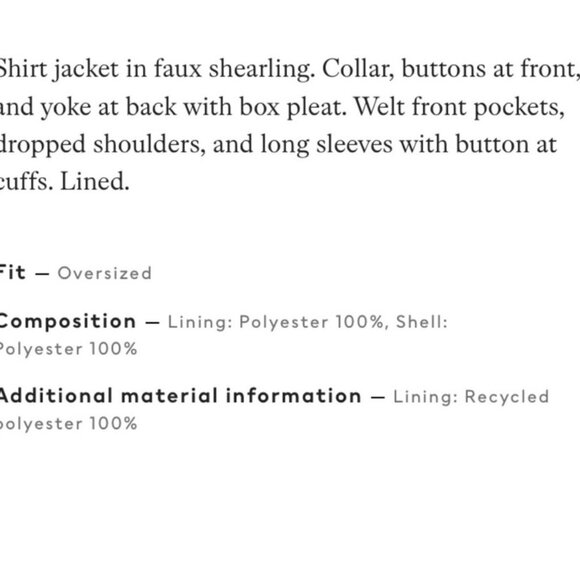 H&M Sherpa Plaid Shacket - Picture 6 of 7